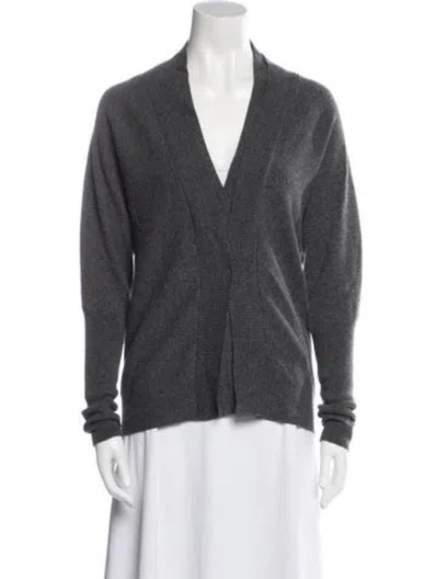 Pre-owned Brunello Cucinelli Wool V-neck Sweater In Gray