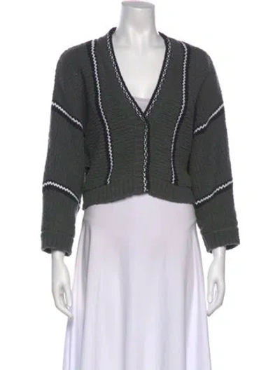 Pre-owned Brunello Cucinelli Wool V-neck Sweater In Gray