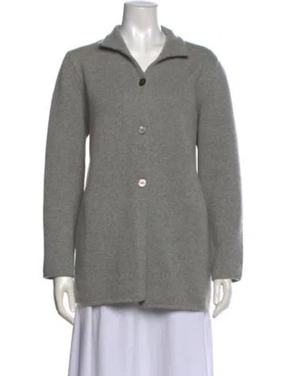 Pre-owned Brunello Cucinelli Wool V-neck Sweater In Gray