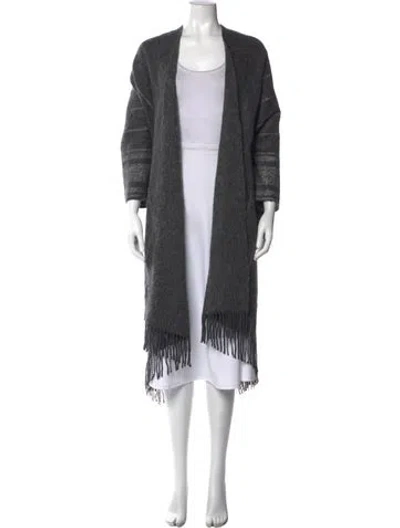 Pre-owned Brunello Cucinelli Wool V-neck Sweater In Gray