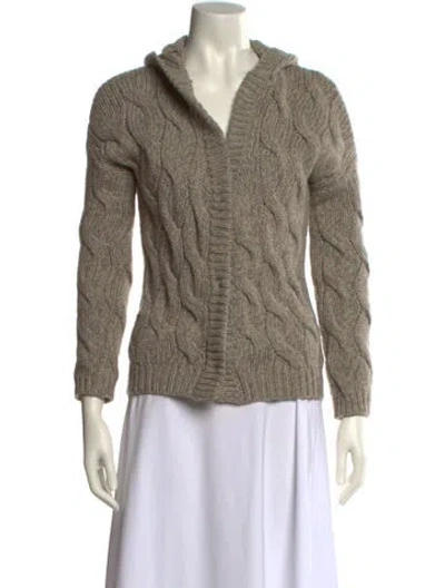 Pre-owned Brunello Cucinelli Wool V-neck Sweater In Neutral