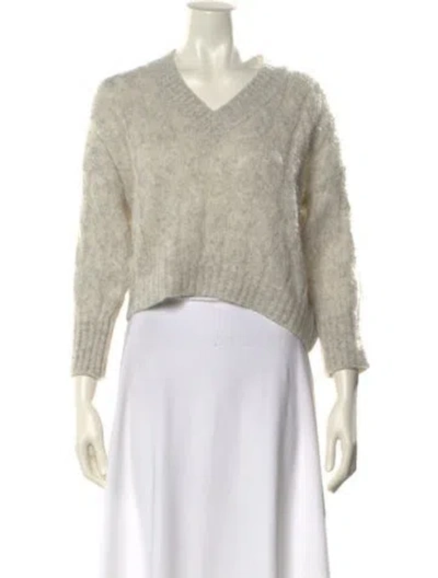 Pre-owned Brunello Cucinelli Wool V-neck Sweater In Neutral