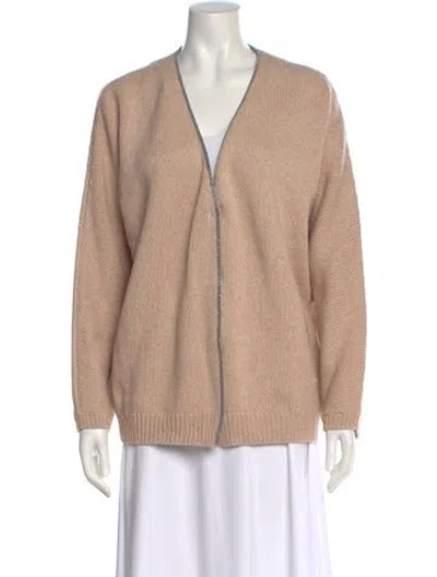 Pre-owned Brunello Cucinelli Wool V-neck Sweater In Neutral