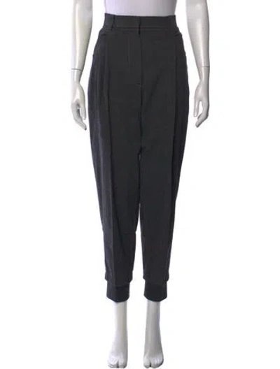 Pre-owned Brunello Cucinelli Wool Wide Leg Pants In Grey