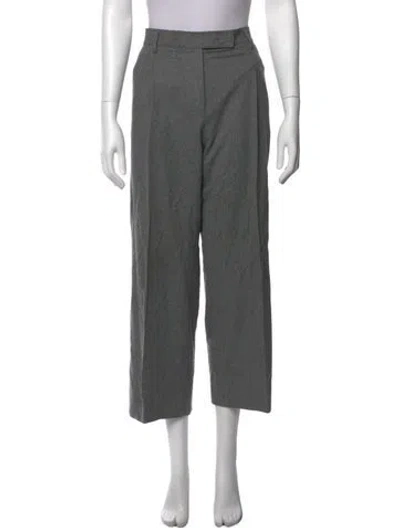 Pre-owned Brunello Cucinelli Wool Wide Leg Pants In Grey