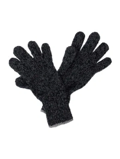Pre-owned Brunello Cucinelli Wool Winter Gloves W/tags In Blue