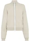 Brunello Cucinelli Cashmere Monili Bomber Jacket In Beige
