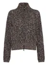 Brunello Cucinelli Braided Cardigan In Blue