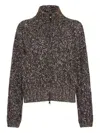 Brunello Cucinelli Braided Cardigan In Blue