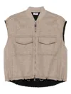 Brunello Cucinelli Zip-up Fluid Double Face Wool Vest In Brown