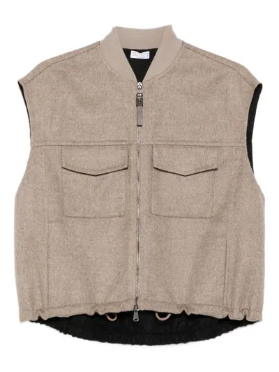 Brunello Cucinelli Wool Zipped Vest