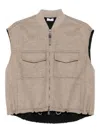 Brunello Cucinelli Wool Vest Zippered Drawstring Hem In Nude