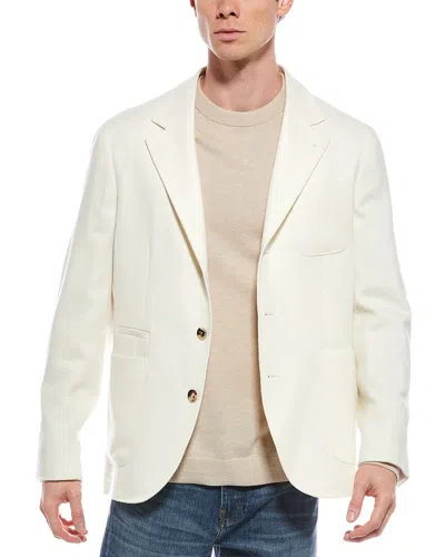 Brunello Cucinelli Wool-blend Blazer In Neutral