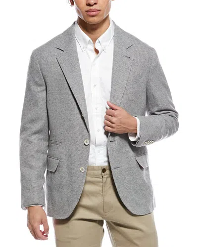 Brunello Cucinelli Wool-blend Jacket In Gray