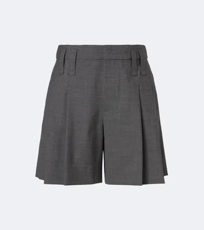 Brunello Cucinelli Wool-blend Shorts In Gray