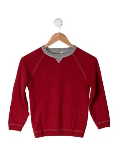 Pre-owned Brunello Cucinelli Kids' Wool-cashmere Blend Sweater In Burgundy