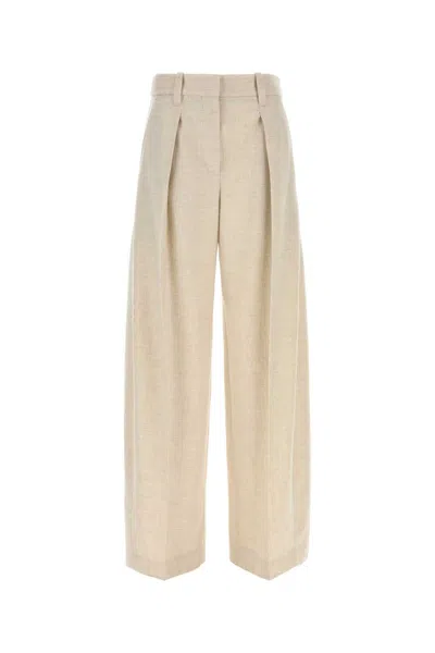 Brunello Cucinelli Wool-cashmere Blend Trouser In Beige O Tan