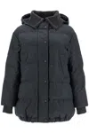 BRUNELLO CUCINELLI WOOLEN DOWN JACKET WITH HOOD