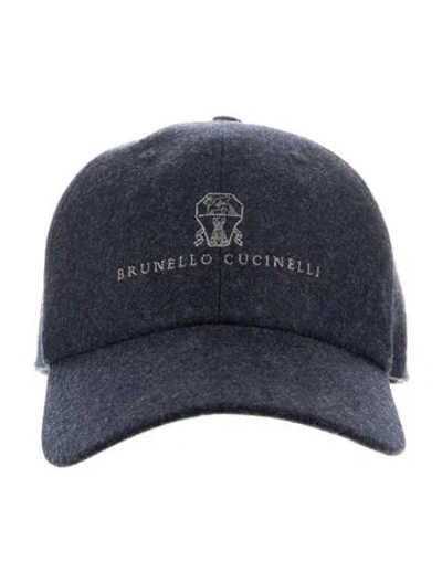 Pre-owned Brunello Cucinelli Woven Baseball Cap In Blue
