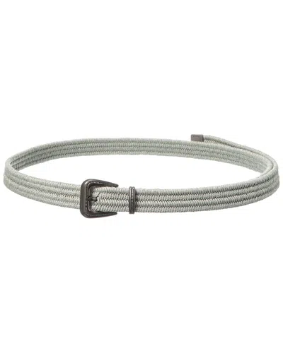 Brunello Cucinelli Woven Belt In White