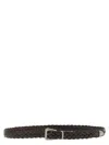 Brunello Cucinelli Woven Belt Belts Multicolor In Brown