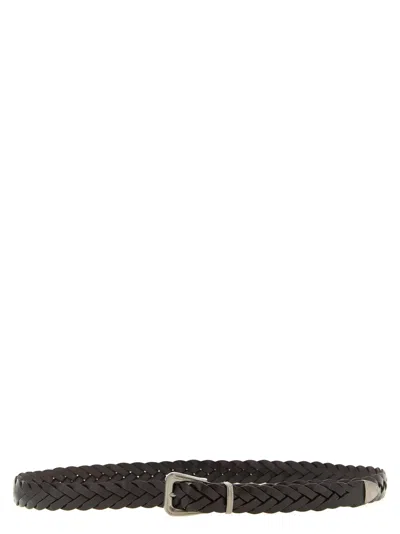 BRUNELLO CUCINELLI WOVEN BELT BELTS MULTICOLOR