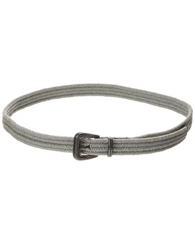 Brunello Cucinelli Woven Belt In Gray