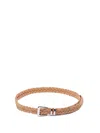 Brunello Cucinelli Woven Belt In Nude