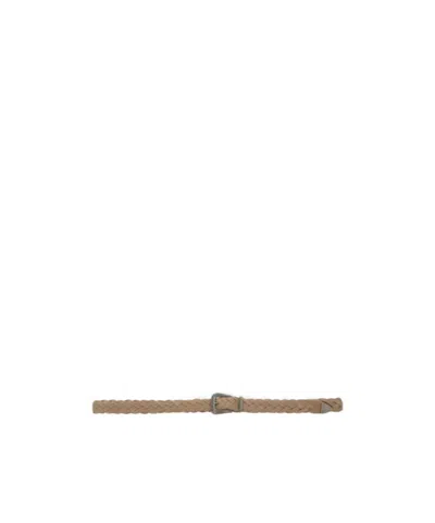 Brunello Cucinelli Woven Belt In Brown