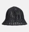 Brunello Cucinelli Techno Raffia Bucket Hat In Black