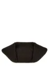 Brunello Cucinelli Structured Top Handle Woven Clutch Bag In Brown