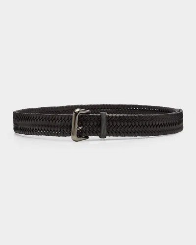 Brunello Cucinelli Woven Leather Belt