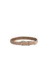 Brunello Cucinelli Woven Leather Belt In Brown