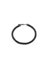 Brunello Cucinelli Woven Leather Neckchain In Black