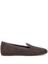 Brunello Cucinelli Raffia Braided Ballet Flats In Brown