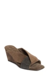 BRUNELLO CUCINELLI BRUNELLO CUCINELLI WOVEN MONILI WEDGE SANDAL