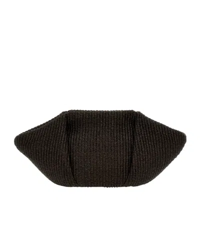 Brunello Cucinelli Interwoven-design Clutch Bag In Black