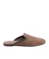 Brunello Cucinelli Woven Slippers In Brown