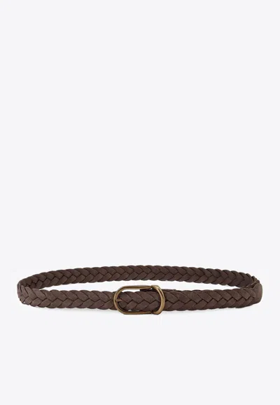BRUNELLO CUCINELLI WOVEN SUEDE BELT