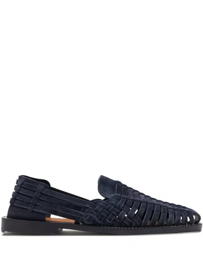 BRUNELLO CUCINELLI WOVEN SUEDE LOAFERS