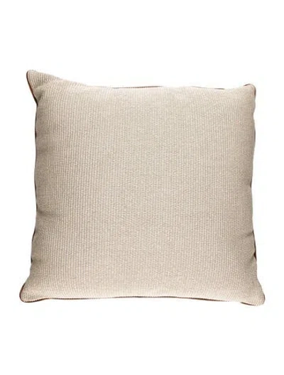 Pre-owned Brunello Cucinelli Woven Throw Pillow In Neutral