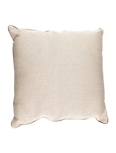 Pre-owned Brunello Cucinelli Woven Throw Pillow In Neutral