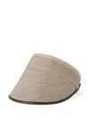 Brunello Cucinelli Straw Visor Hat In Neutrals