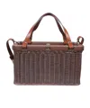 Brunello Cucinelli Woven Wicket Basket In Brown
