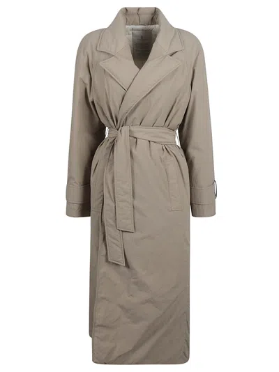 Brunello Cucinelli Wrap Belted Trench In Beige