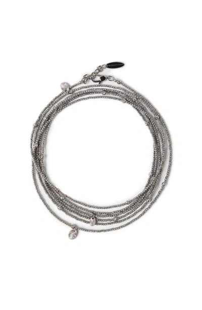 Brunello Cucinelli Wrap Bracelet In Metallic
