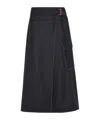 Brunello Cucinelli Wrap-design Midi Skirt In Black