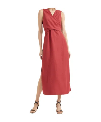 BRUNELLO CUCINELLI BRUNELLO CUCINELLI FLUID TWILL WRAP-EFFECT DRESS