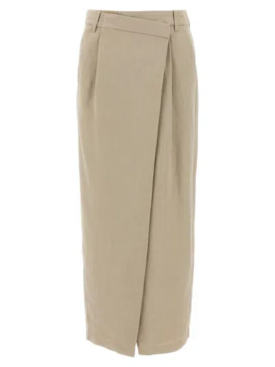 BRUNELLO CUCINELLI BRUNELLO CUCINELLI WRAP SKIRT