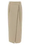 Brunello Cucinelli Wrap Skirt With Back Pockets And Belt Loops